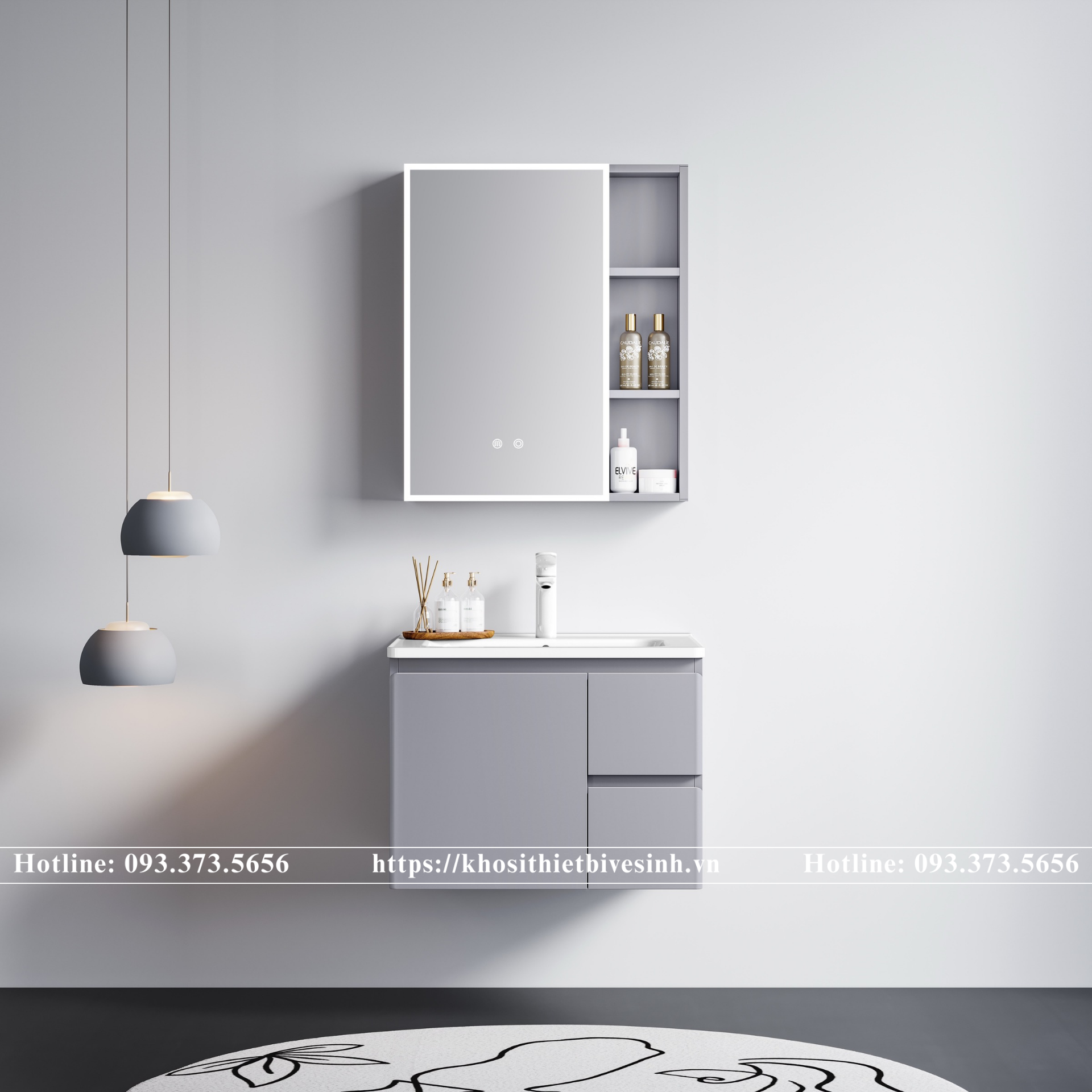 Bộ tủ phòng tắm inox cao cấp 615